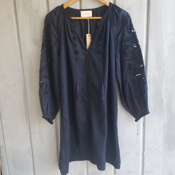 My Sleeping Gypsy Dark Blue Rosha Midi Dress - Picture 2 of 8